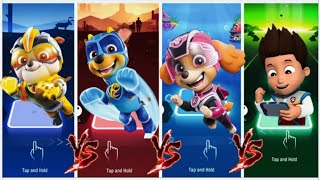 PPAW Patrol Chase 🆚 PJ Masks 🆚 Spidey 🆚 Ryder 🎶 Tiles Hop EDM Rush [upl. by Htiekram]