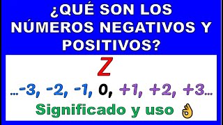 NUMEROS POSITIVOS Y NEGATIVOS [upl. by Nilad]