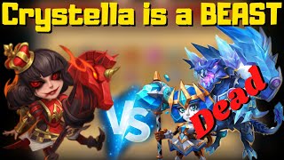 Crystella is a Beast  One Shot Master  How to kill Serratica  Castle Clash [upl. by Airdnna187]