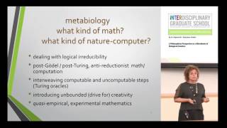 Lecture by Virginia Chaitin A Philosophical Perspective on a Metatheory of Biological Evolution [upl. by Schechter]