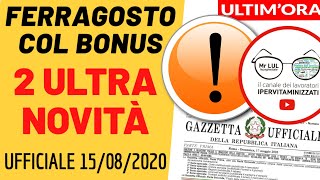 NOVITÀ UFFICIALI NUOVI BONUS E AIUTI  500€ 18APP FERRAGOSTO COL BONUS [upl. by Allana]