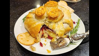 Phyllo Wrapped Brie with Candied Cranberries with Chef Gail Sokol [upl. by Rimisac]