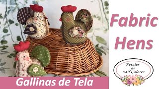 Gallinas de Tela Tutorial fácil y rápido cómo hacer paso a paso moldes gratis 017 🐓🐓 [upl. by Angelis]