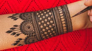 bridal mehandi design for hand shaded Arabic mehendi design mehndi decoration for hand [upl. by Dorothy55]