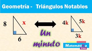 Triangulo Notables 3k 4k 5k en un minuto [upl. by Kolnick483]