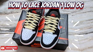 HOW TO LACE JORDAN 1 LOW OG LOOSELY jordan11low shoelacing creamlaces [upl. by Landsman]