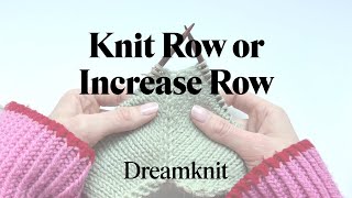 Hvordan se om du skal øke eller strikke rett med Dreamknit [upl. by Liss]