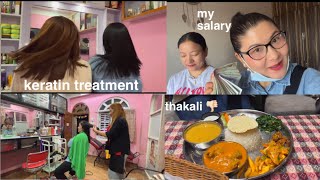 keratin hair treatment in nepal 🇳🇵 bad food experience in thamel 🥴 [upl. by Nason]