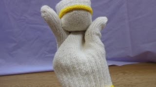 手袋で出来る かわいい指人形です。★How to make puppet with gloves [upl. by Lody]