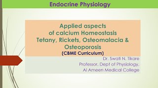 Applied aspects of calcium Homeostasis Tetany Rickets Osteomalacia amp Osteoporosis [upl. by Ydnamron]