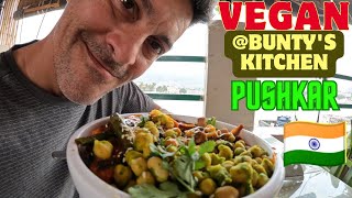 Great Vegan Food at Buntys Kitchen in Pushkar India [upl. by Azal]