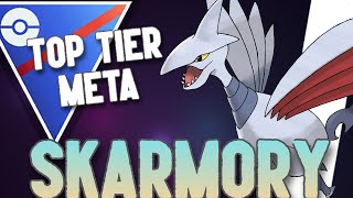 SKARMORY showing its META DOMINANCE  Great League Team  Pokemon GO Battle League [upl. by Ahnavas]