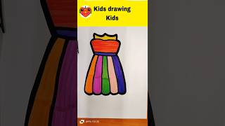 Frock Drawing Painting amp Coloring For Kids and Toddlers Kids Art [upl. by Indnahc]