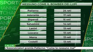 LAssocalciatori premia Patierno quotCome te nessuno maiquot [upl. by Ahtebbat]