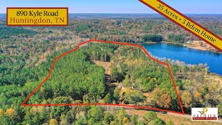 35 Acres on the Water  3 Bdrm Home FOR SALE on Lake Halford  Huntingdon TN [upl. by Otilopih]