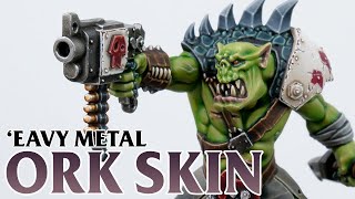 How to paint Ork Skin the Eavy Metal way [upl. by Dnomzed]