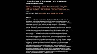 28 Canine idiopathic generalized tremor syndrome immunemediated [upl. by Asseralc]