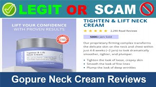 Gopure Neck Cream Reviews  Nov 2024 Beware of Scam Watch Now [upl. by Anneis]