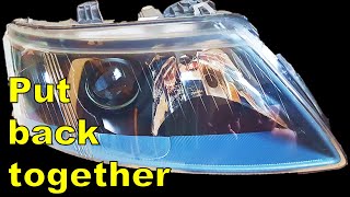 Put My Headlights Back Together  How To Seal Headlights❗ [upl. by Cyb]