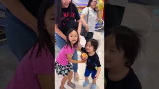 Candy surprise at the escalator 🍭❤️👧🏻😱👶🏻🚀✅ comedy diaryof4 [upl. by Lezley]