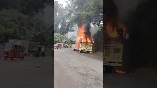 20241010 Madampe Bus Accedent Embilipitiya  Colombo 122  Jayamini shorts road srilanka fire [upl. by Einnos341]