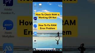 How To Check RAM is Working  Fix RAM Error Problem  Check RAM Error message shorts ram [upl. by Cleopatre180]