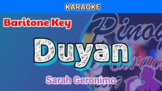 Duyan by Sarah Geronimo Karaoke  Baritone Key [upl. by Ihtak]