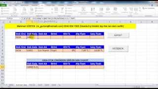 Excel Ders Stok Takibi 1bölüm Makrolu [upl. by Devi]