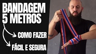 COMO FAZER BANDAGEM DE 5 METROS PARA MUAY THAI [upl. by Akiraa]