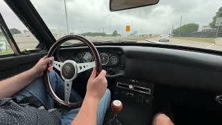 1969 MG MGC GT Cold Start amp Driving Video 6 cylinder Overdrive AC Live on Bringatrailer [upl. by Eaver533]