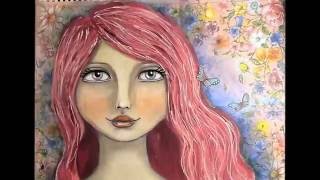 ❤ Free Printable  Drawing amp Shading the face of a whimsical girl tutorial [upl. by Sallyanne112]