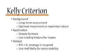 Kelly Criterion Summary [upl. by Fowkes]