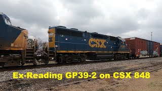 Former Reading GP392 amp AC44CW Pair 45 143 on CSX 848  Take a Ride in the Reading [upl. by Eseyt]