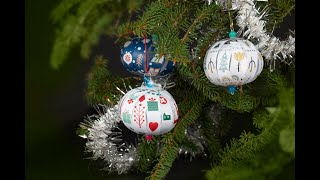 Fabriquer des boules de Noël – Décoration du sapin  DIY Maped [upl. by Clay863]