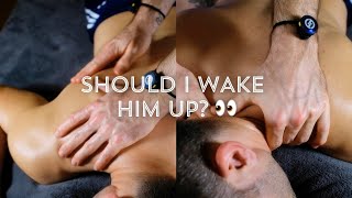 No Talking ASMR  Back Neck and Shoulders Massage  Fall Asleep ASMR [upl. by Lenneuq]