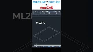 Multiline to Polyline autocad autocadtutorial multiline [upl. by Schaaff957]