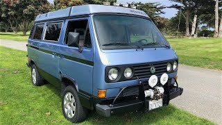 1988 Volkswagen Vanagon GL Westfalia Walkaround  Bring a Trailer [upl. by Enilada]