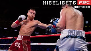 Canelo bulldozes Rocky Fielding by bodyshot KO  The Road to CaneloCharlo [upl. by Frasco]