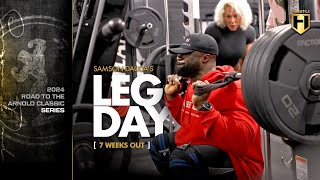 Samson Dauda Leg Day  7 Weeks Out  2024 Arnold Classic Series  HOSSTILE [upl. by Kinimod]