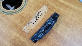 기타 브릿지 높이 낮추기 Making the Guitar bridge height lower [upl. by Susi]