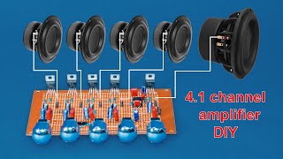 41Channel Powerful Ultra Amplifier  Make a Powerful Amplifier Using TDA2050  Super bass amp diy [upl. by Arahat357]