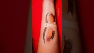 Eyes makeup on hand eye makeup practice hath par eye makeup kaise kare facialmakeup selfie [upl. by Cristiano926]