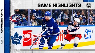 Blue Jackets  Maple Leafs 12721  NHL Highlights [upl. by Rolph]