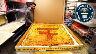 EATING THE WORLDS LARGEST PIZZA 100000 CALORIES [upl. by Iohk]