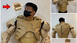 HOW TO MAKE DIY IRONMAN SUIT FROM CARDBOARD [upl. by Larina]