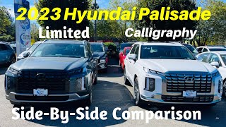 New 2023 Hyundai Palisade Calligraphy vs 2023 Palisade Limited SideBySide Comparison [upl. by Chloette]