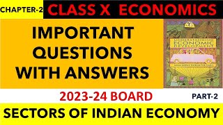 200  Questions answers Class 10 ECO chapter 2  SECTORS OF INDIAN ECONOMY QA  10th ECO QAs [upl. by Nifled]