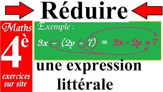 Maths 4ème  2 règles pour réduire une expression littérale [upl. by Demetre746]