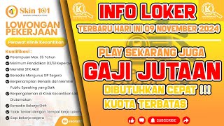 INFO LOKER TERBARU 10 NOVEMBER 2024  BUTUH CEPAT  POSISI TERBATAS lowonganpekerjaan lowongan [upl. by Nolur308]