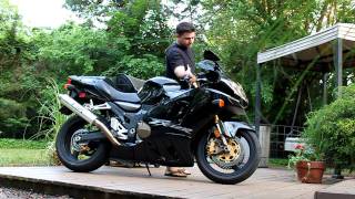 2005 Kawasaki ZX12R Full Muzzy Exhaust Sound Check [upl. by Eittap]